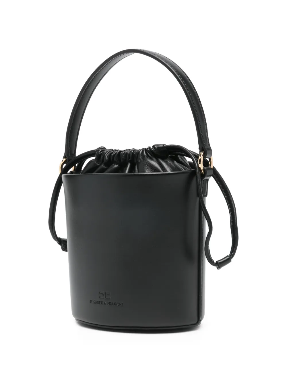 Logo-Plaque Drawstring Mini Bucket Bag