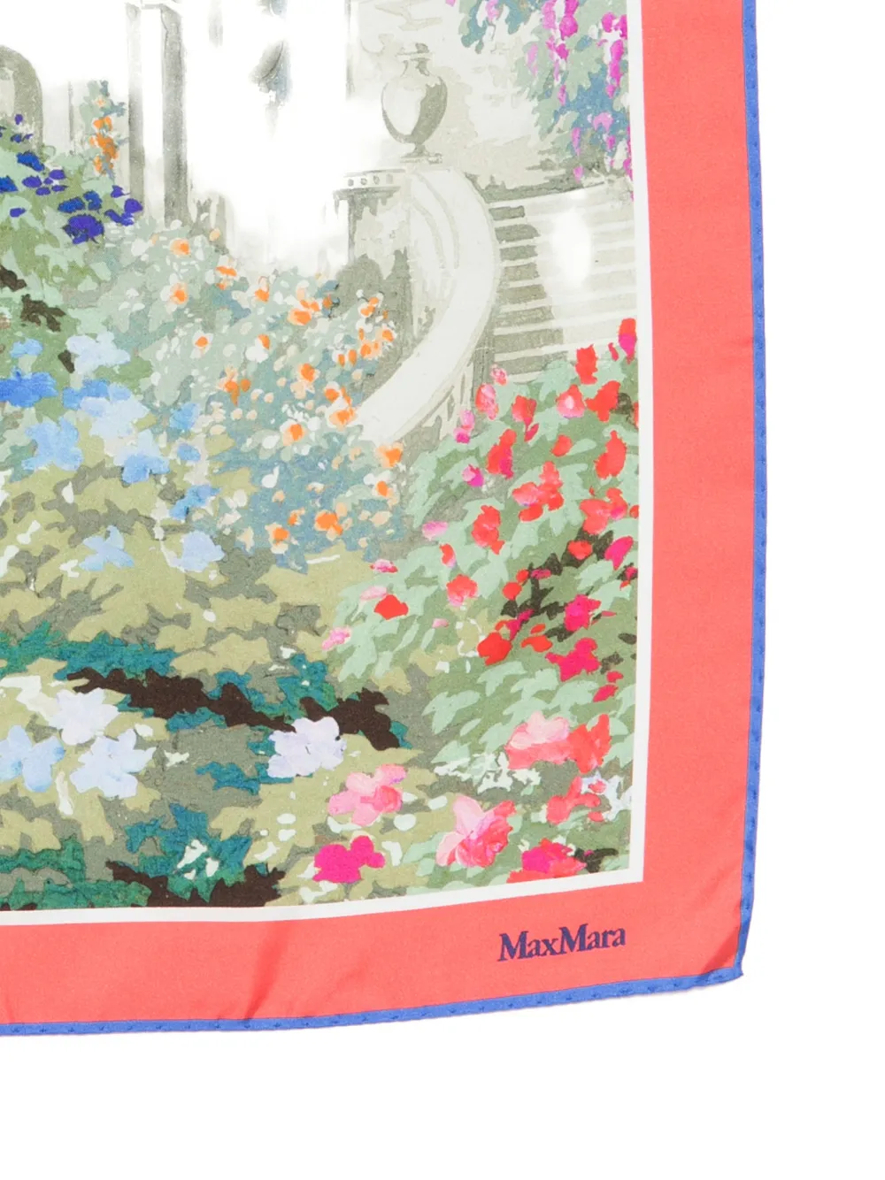 Max Mara floral-print scarf - Groen