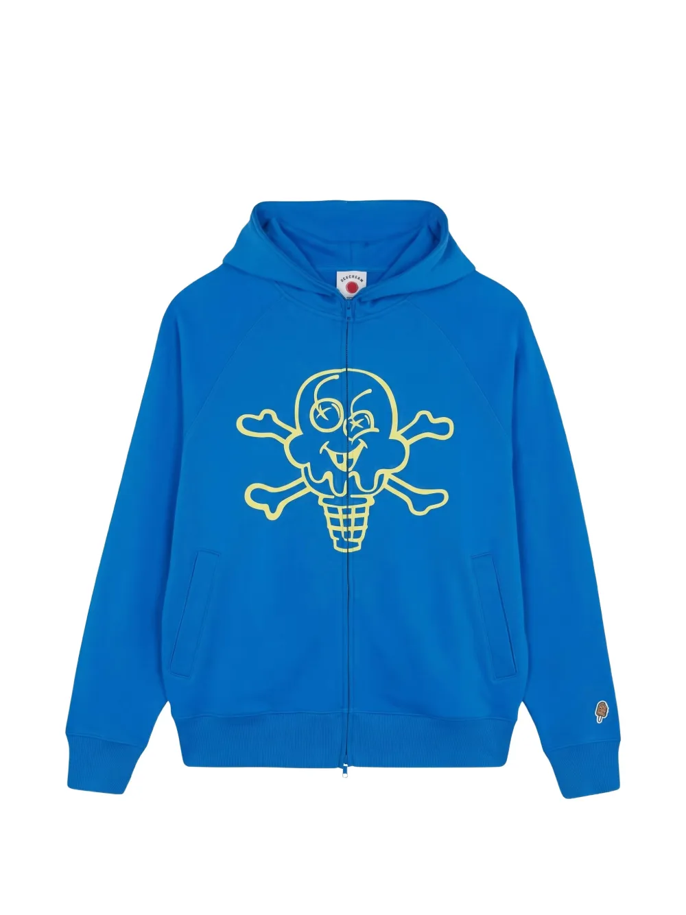 ICECREAM Cones & Bones zip-up hoodie - Blau