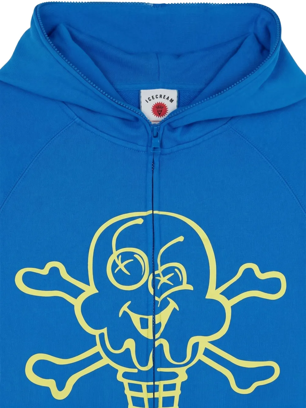 ICECREAM Cones & Bones zip-up hoodie Blauw