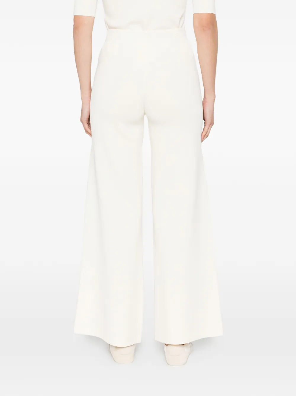 Max Mara Palazzo broek met wijde pijpen Beige