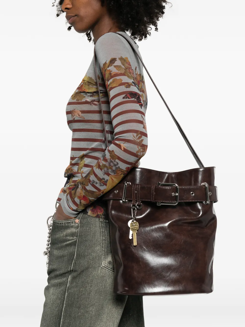 Belted Bucket Bag
