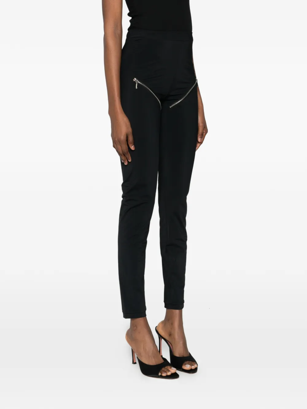MITILIANE COUTURE Legging met rits Zwart