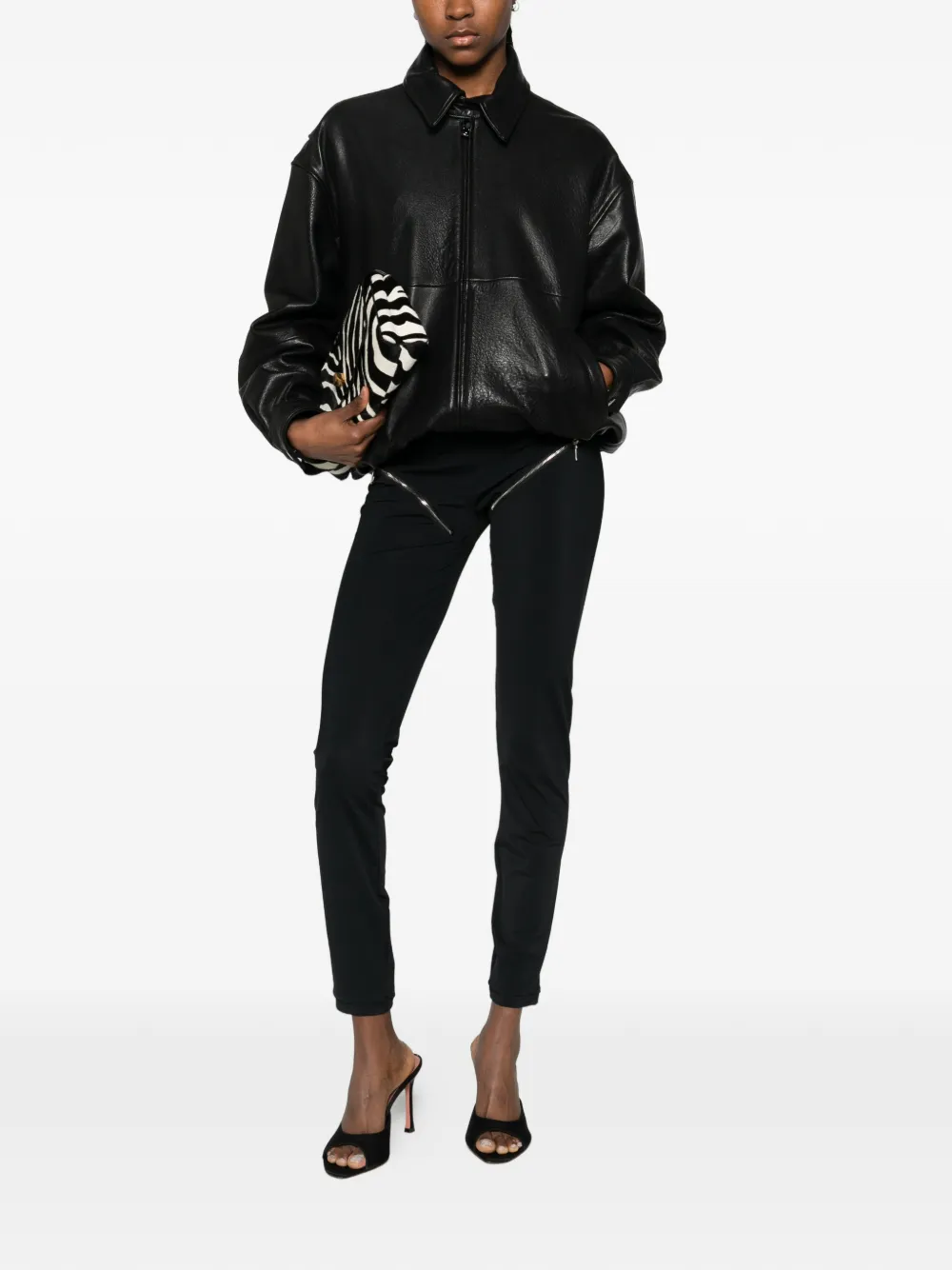 MITILIANE COUTURE Legging met rits Zwart