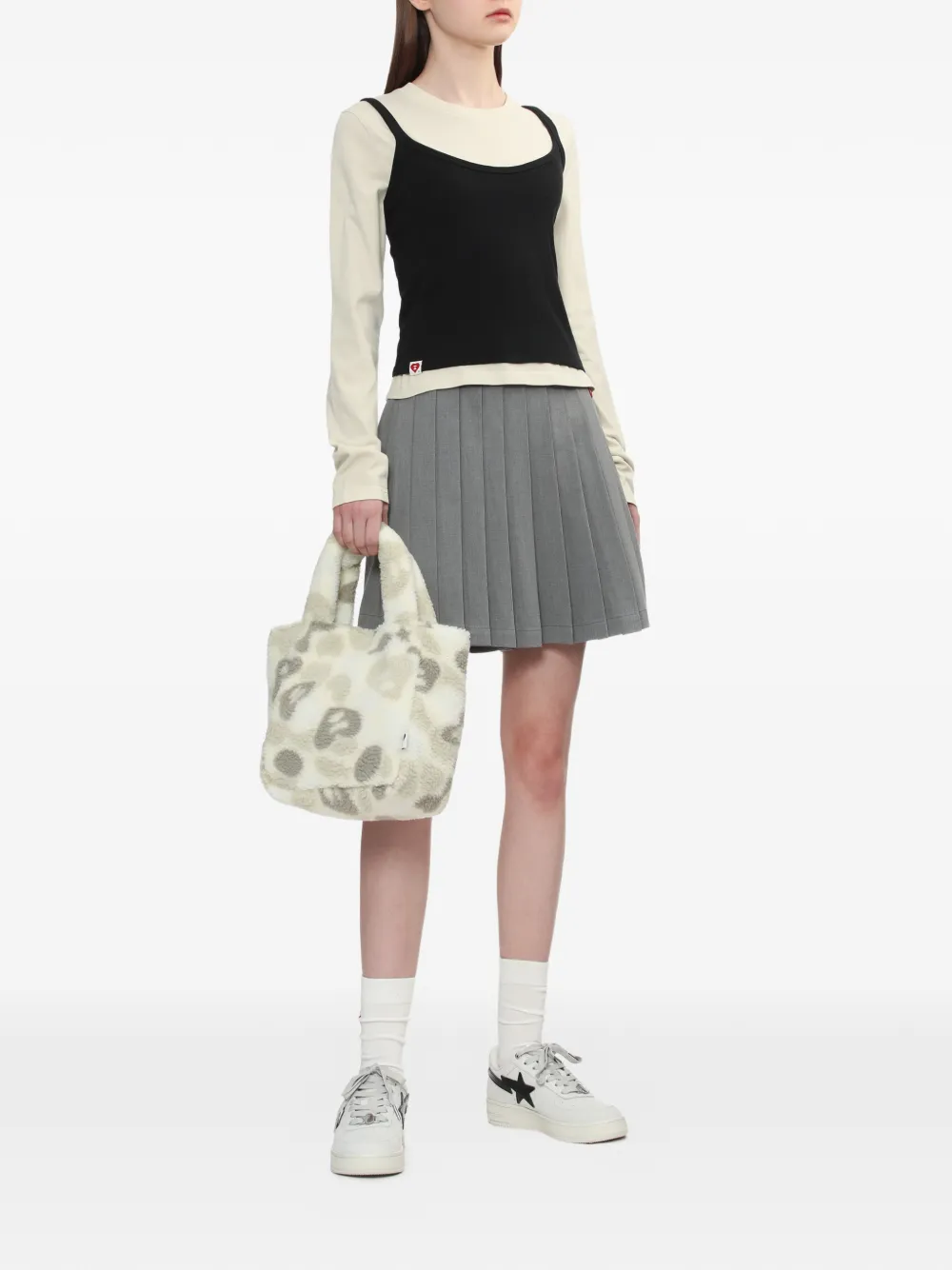  A Bathing Ape® Heart-patch Long-sleeve Top - Neutrals 