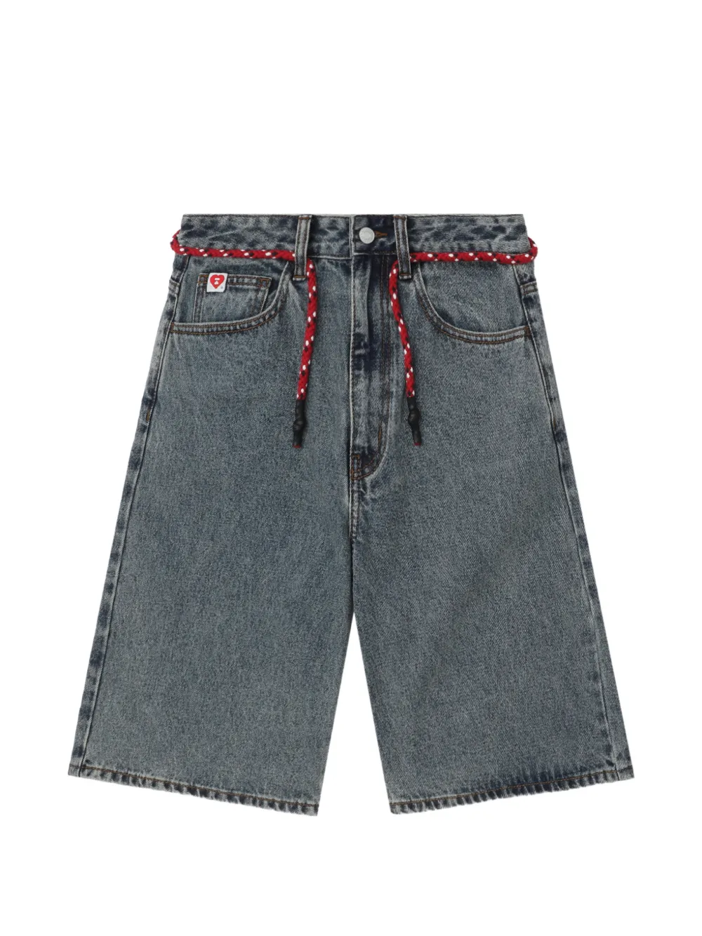 APEE™ by *A BATHING APE® Apee heart motif braided shorts - Blu