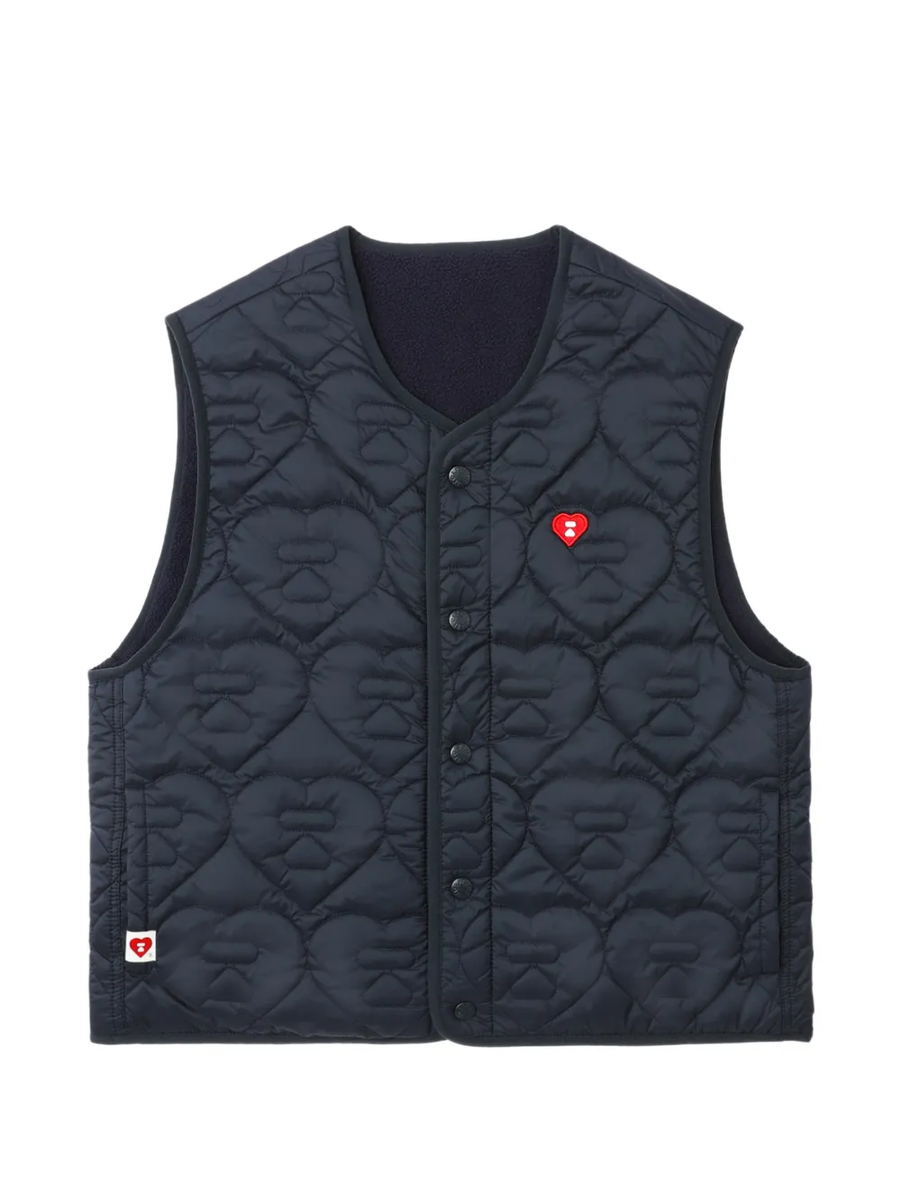 APEE™ by *A BATHING APE® quilted heart-badge gilet - Blau
