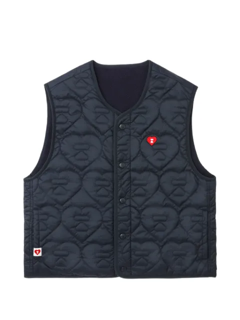 A BATHING APE® quilted heart-badge gilet