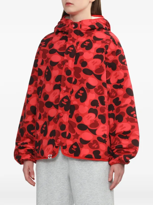 A BATHING APE カモフラ ジャケット レッド アベイシングエイプ M 店舗