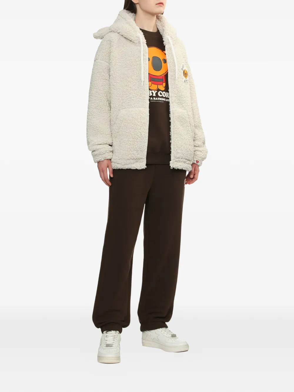  Apee™ By *a Bathing Ape® Baby Core Sweatshirt - Brown 