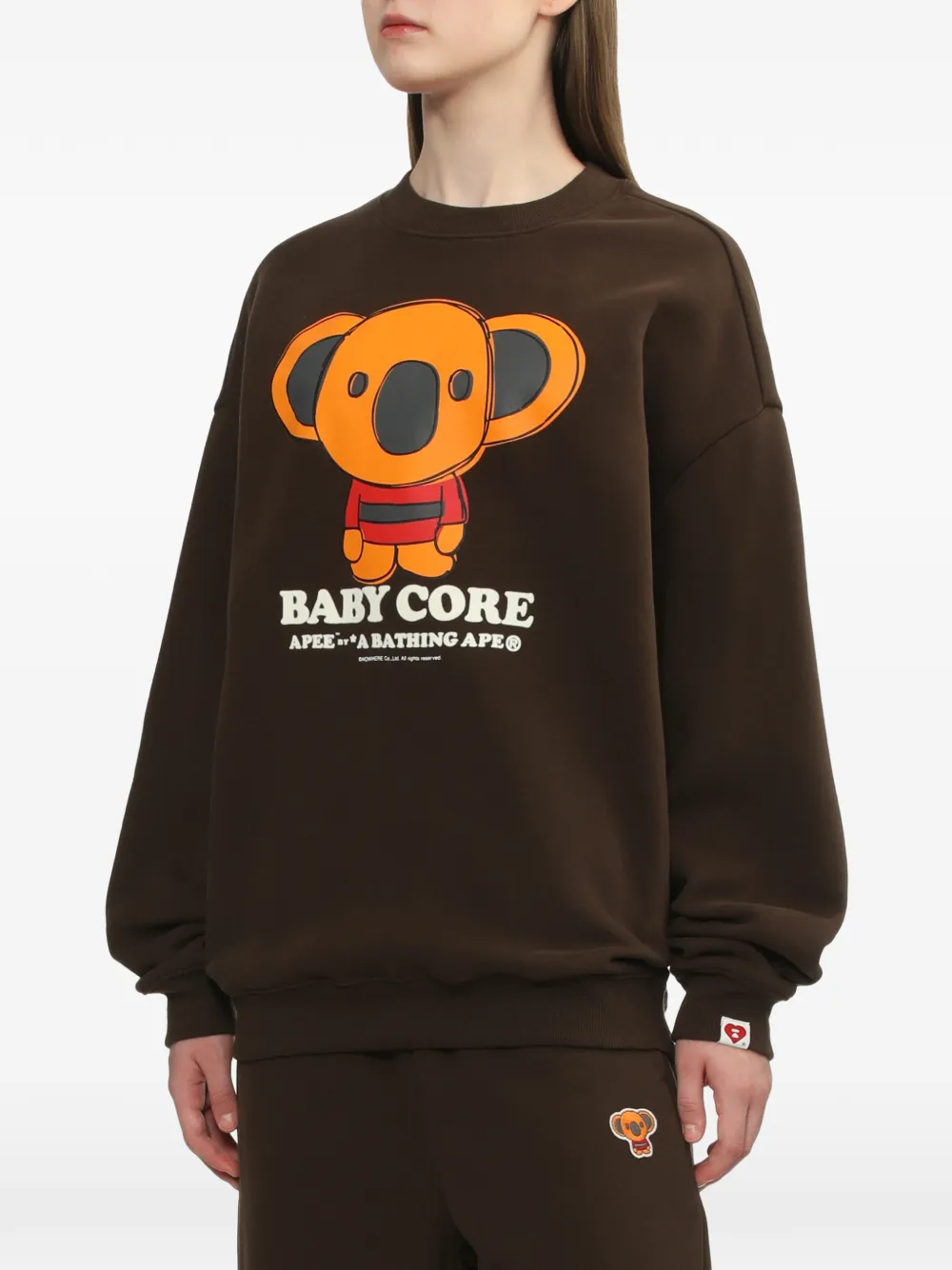  Apee™ By *a Bathing Ape® Baby Core Sweatshirt - Brown 