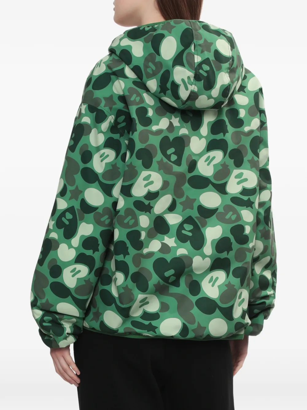 A BATHING APE Jack met camouflageprint Groen