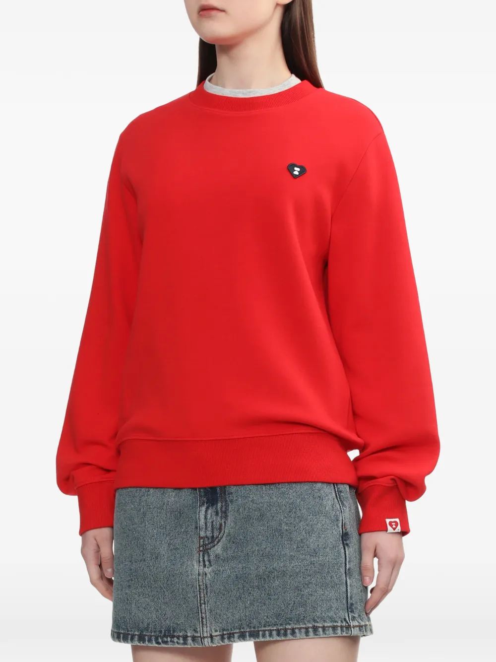  A Bathing Ape® Heart Badge Sweatshirt - Red 