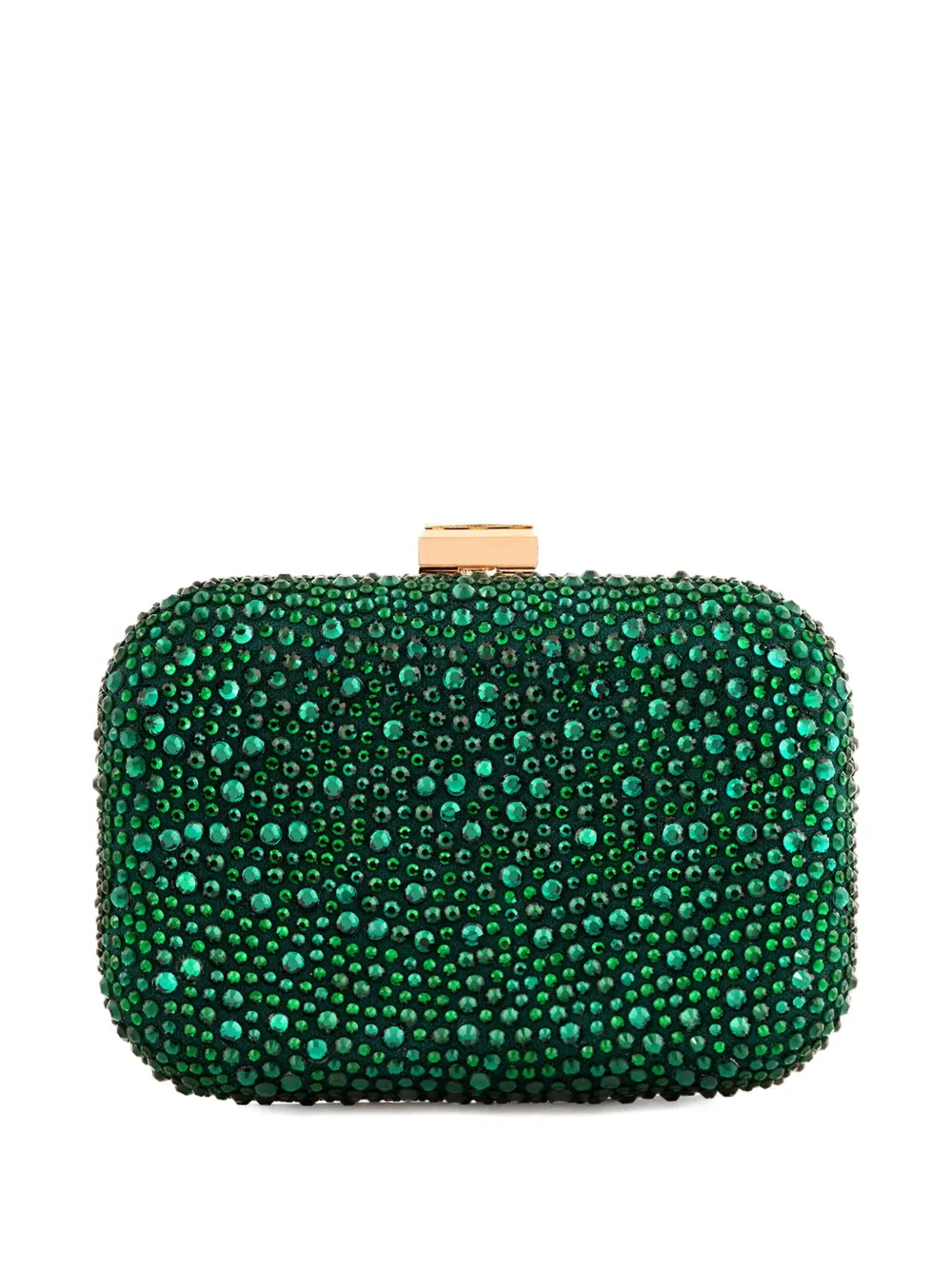 Gemy Maalouf crystal-embellished crepe clutch bag - Verde