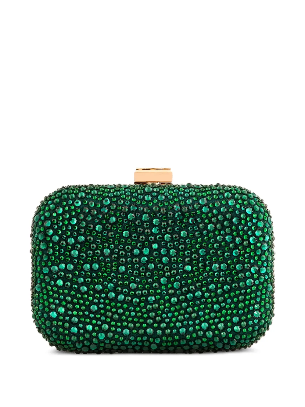 Gemy Maalouf crystal-embellished crepe clutch bag - Verde