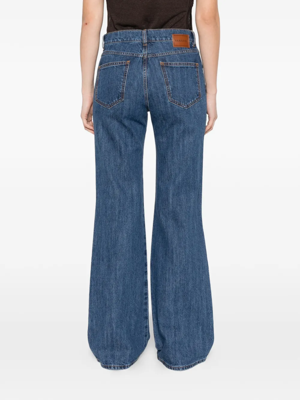 P.A.R.O.S.H. Flared jeans met vijf zakken Blauw