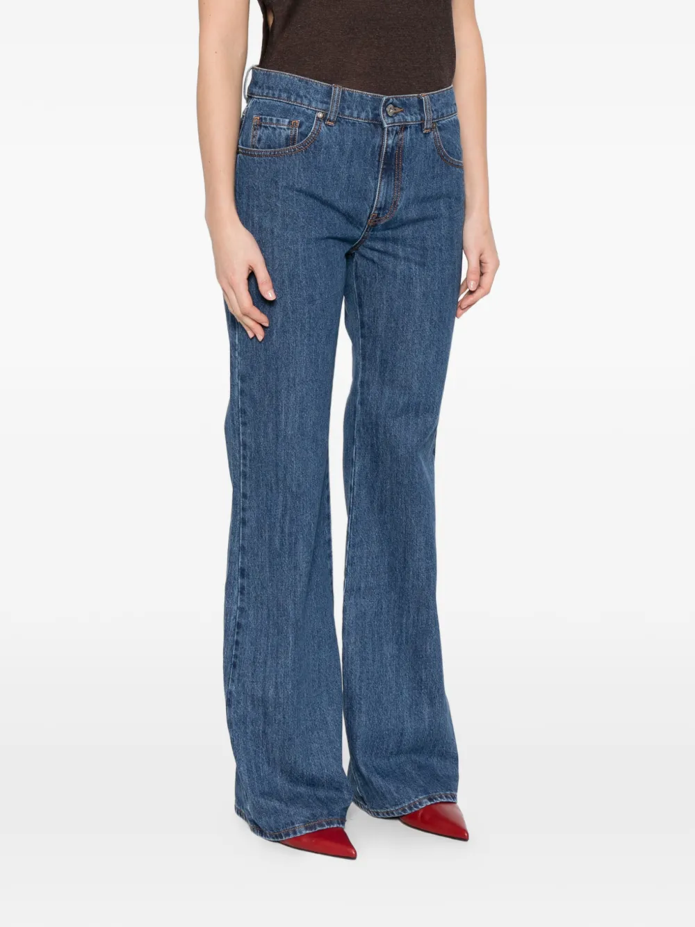  P.a.r.o.s.h. Five-pocket Flared Jeans - Blue 