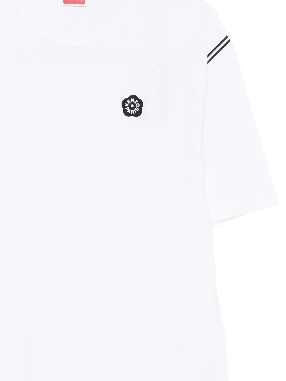 Kenzo T-shirt met gestreepte patch Wit