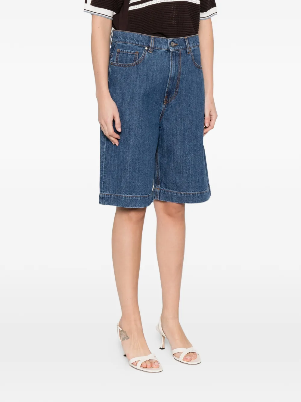 P.A.R.O.S.H. Baggy bermuda shorts met vijf zakken Blauw