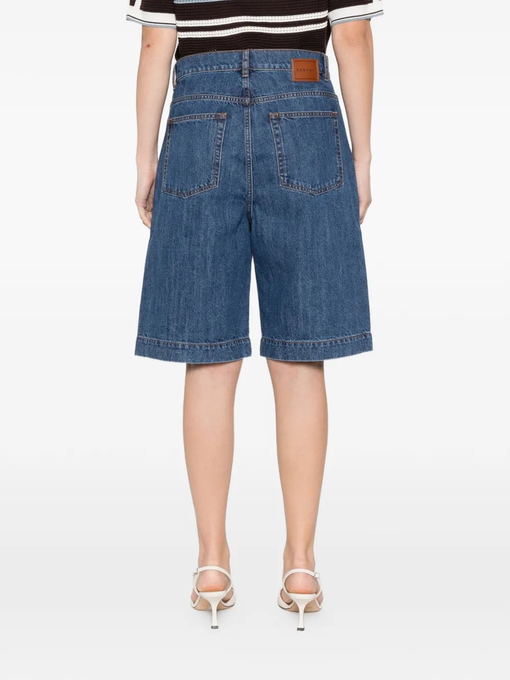 P.A.R.O.S.H. Baggy bermuda shorts met vijf zakken Blauw
