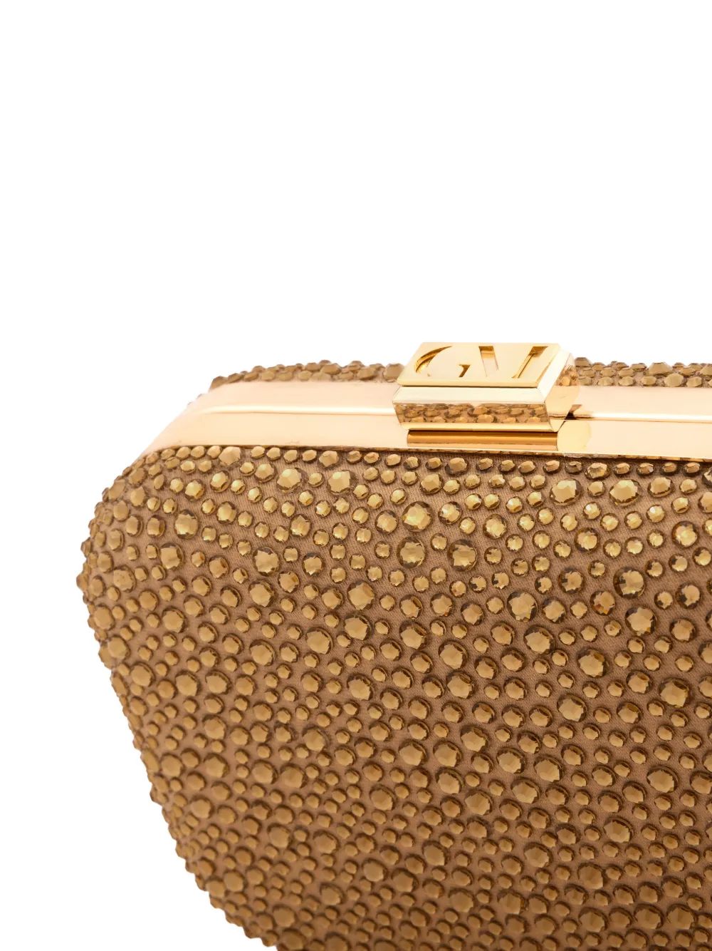 Gemy Maalouf Clutch verfraaid met kristallen Goud