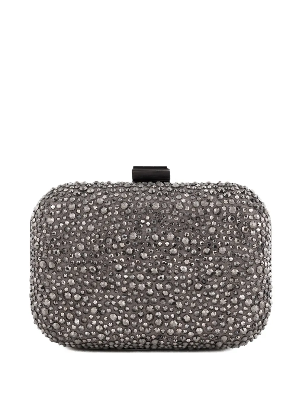 Gemy Maalouf crystal-embellished crepe clutch bag - Grigio