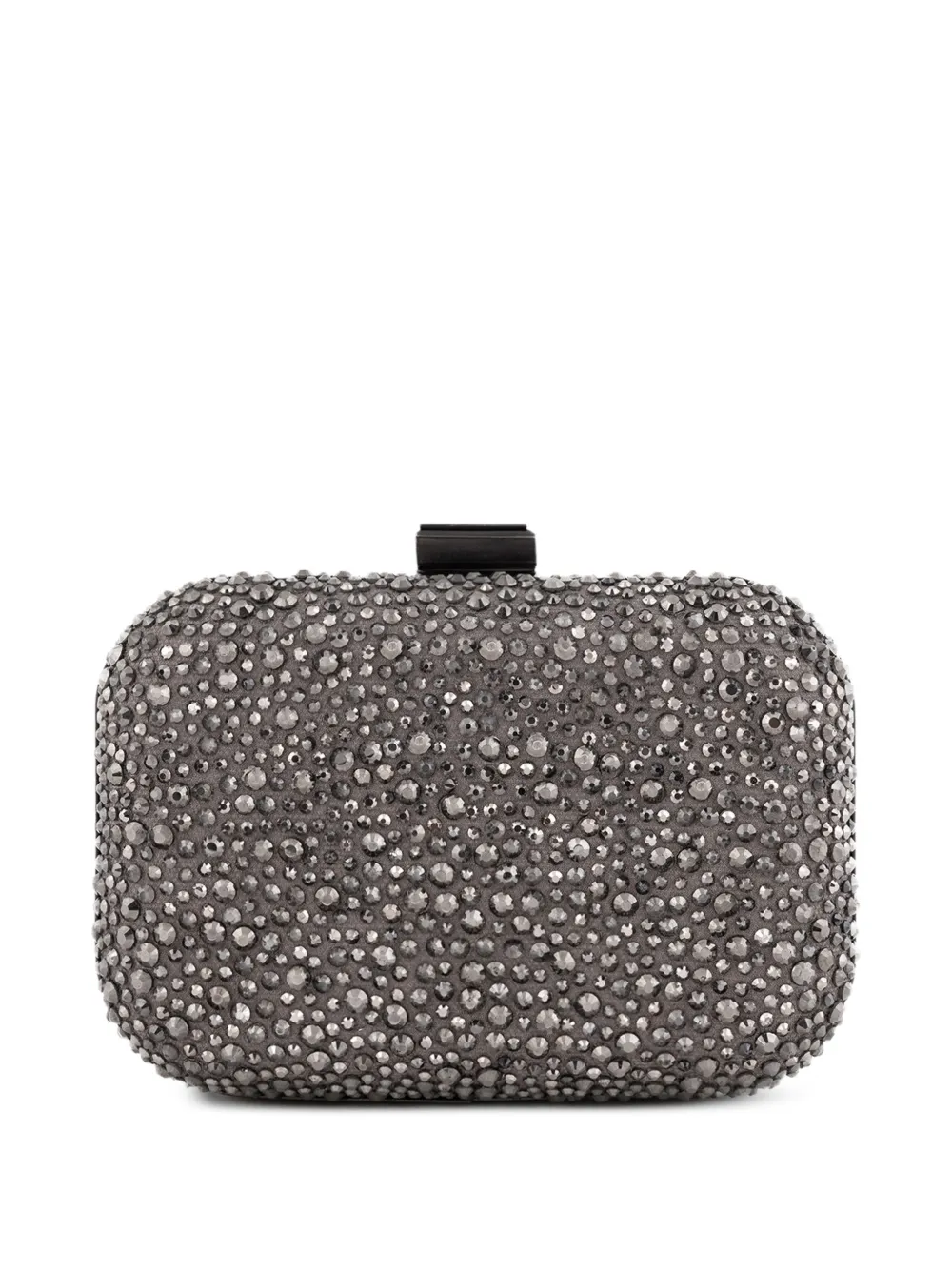 Gemy Maalouf crystal-embellished crepe clutch bag - Grigio