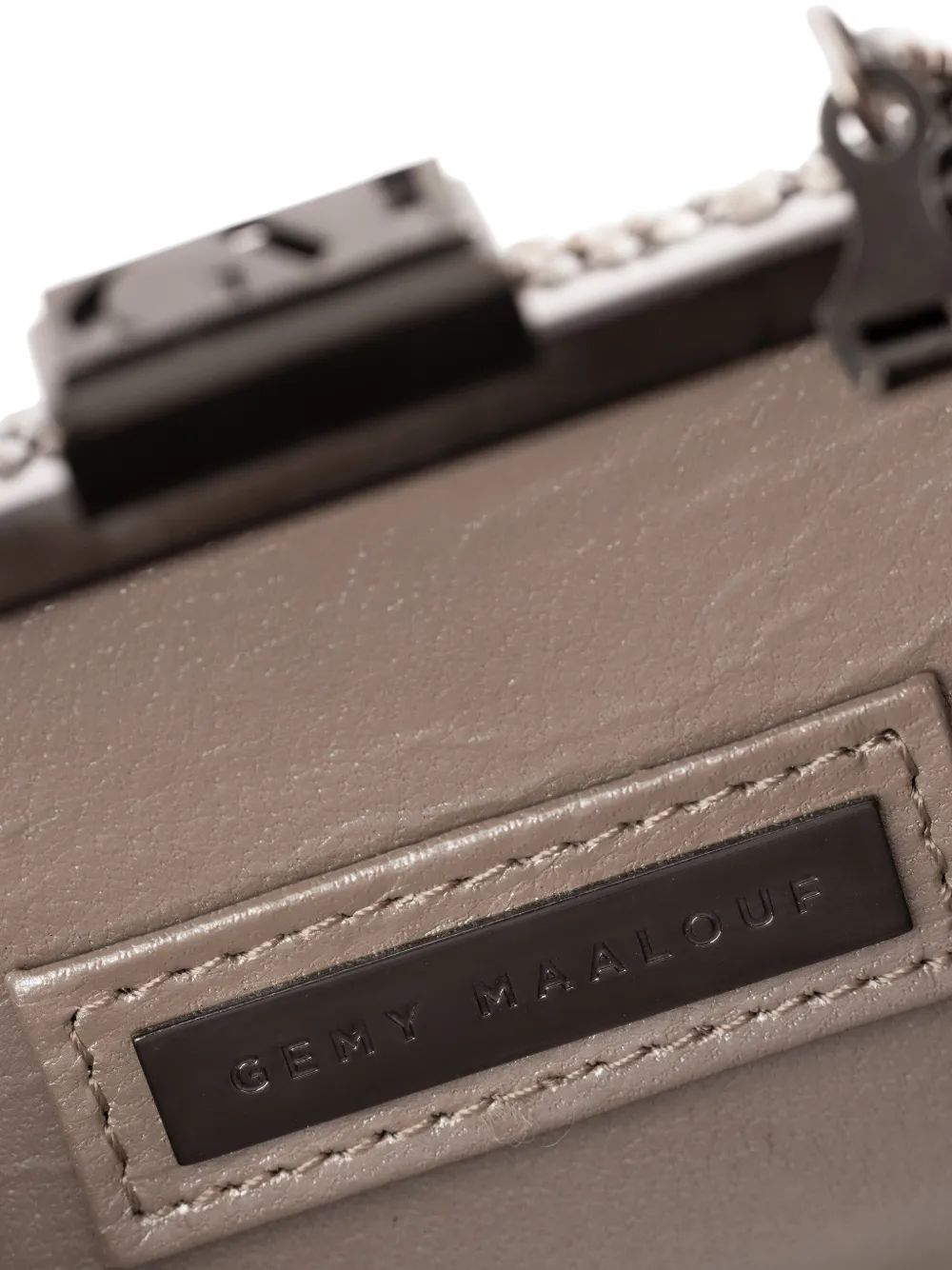 Gemy Maalouf Clutch verfraaid met kristallen Grijs