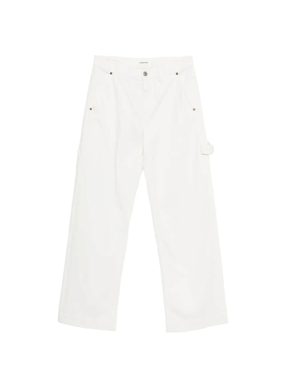 P.a.r.o.s.h Cuoricini Five-pocket Jeans In White