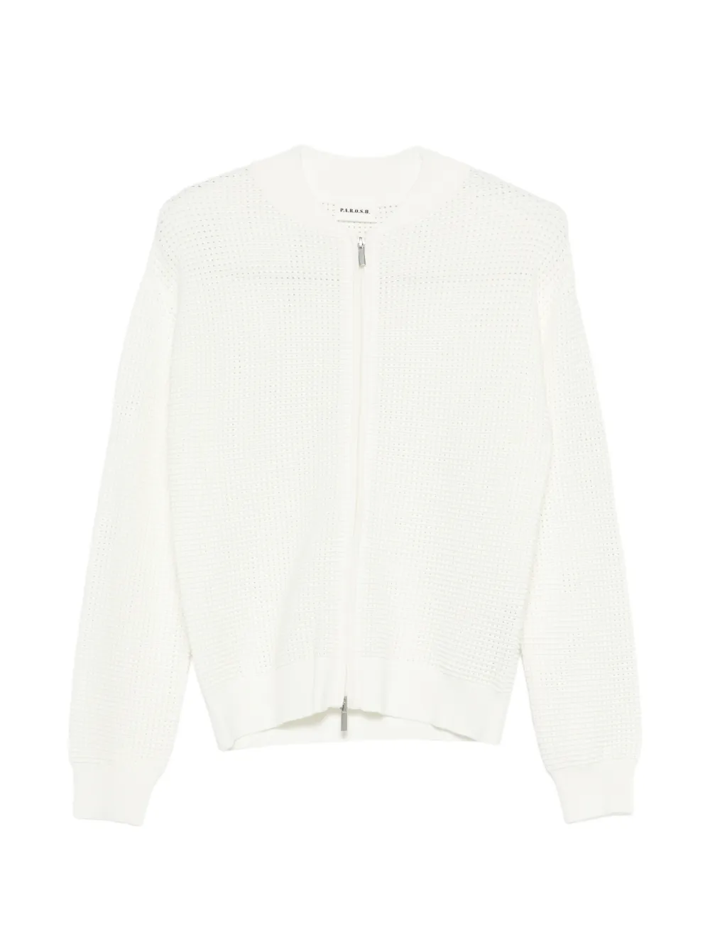 P.A.R.O.S.H. Renfield zip-up cardigan - Bianco