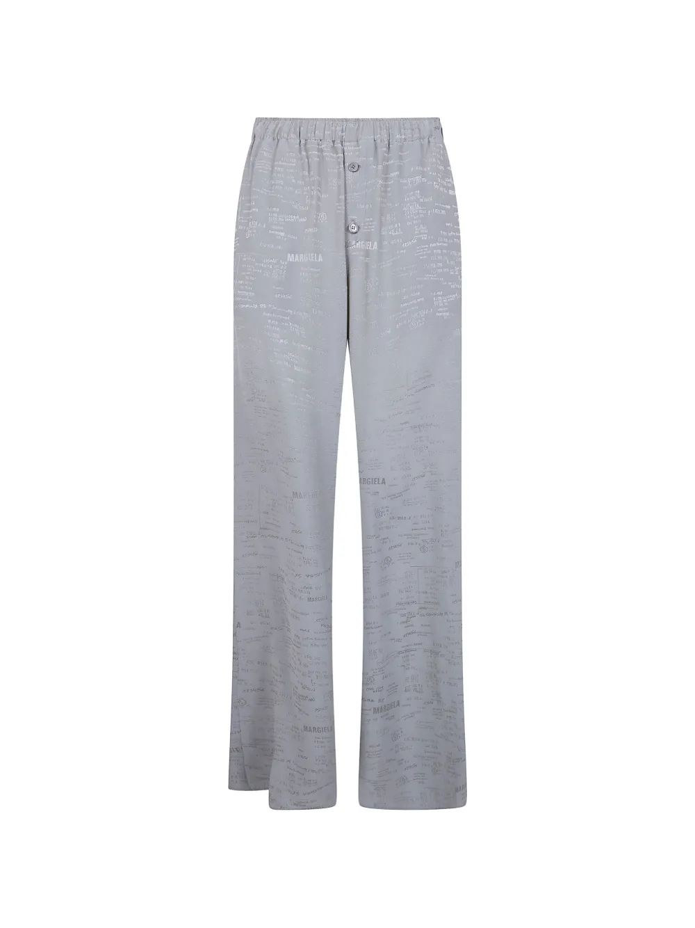 MM6 Maison Margiela buttoned patterned straight trousers - Grigio