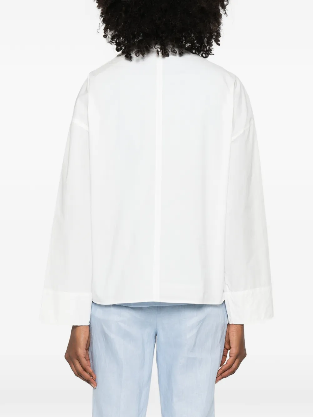 Soeur Umea blouse met trechterhals Wit