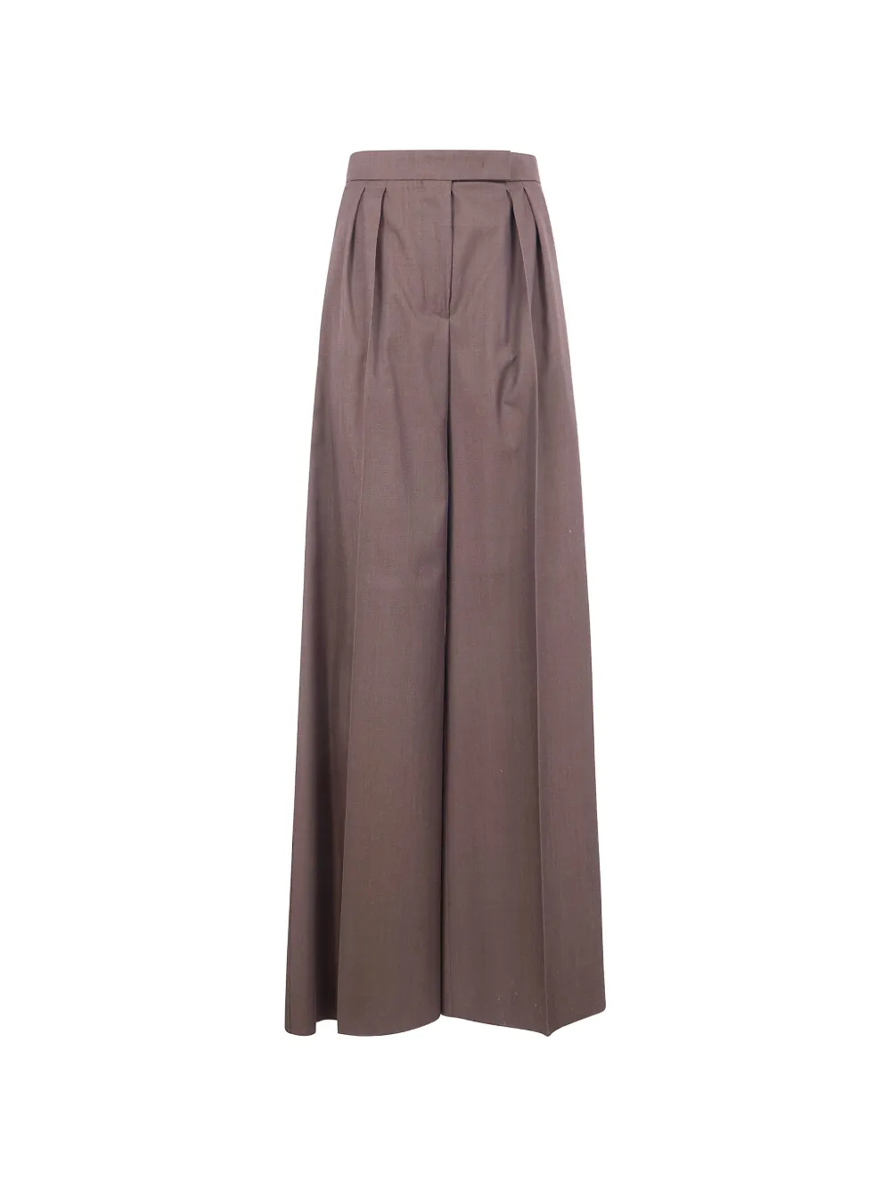 Max Mara pleated high-waisted trousers - Marrone