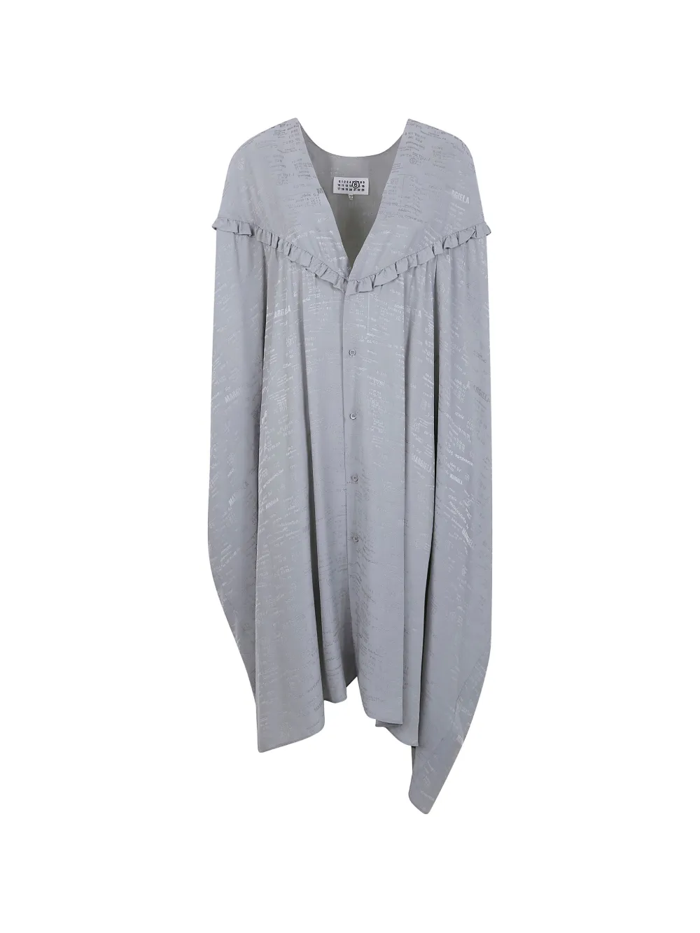 MM6 Maison Margiela ruffled V-neck dress - Grigio