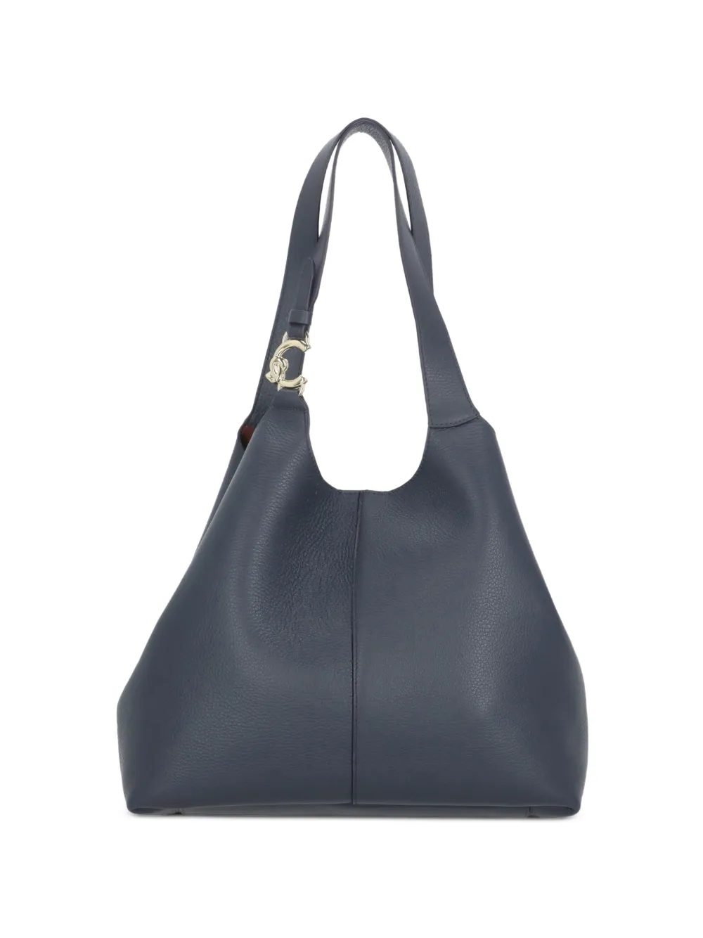 Coccinelle Borsa a spalla C-Easy in pelle zigrinata - Blu