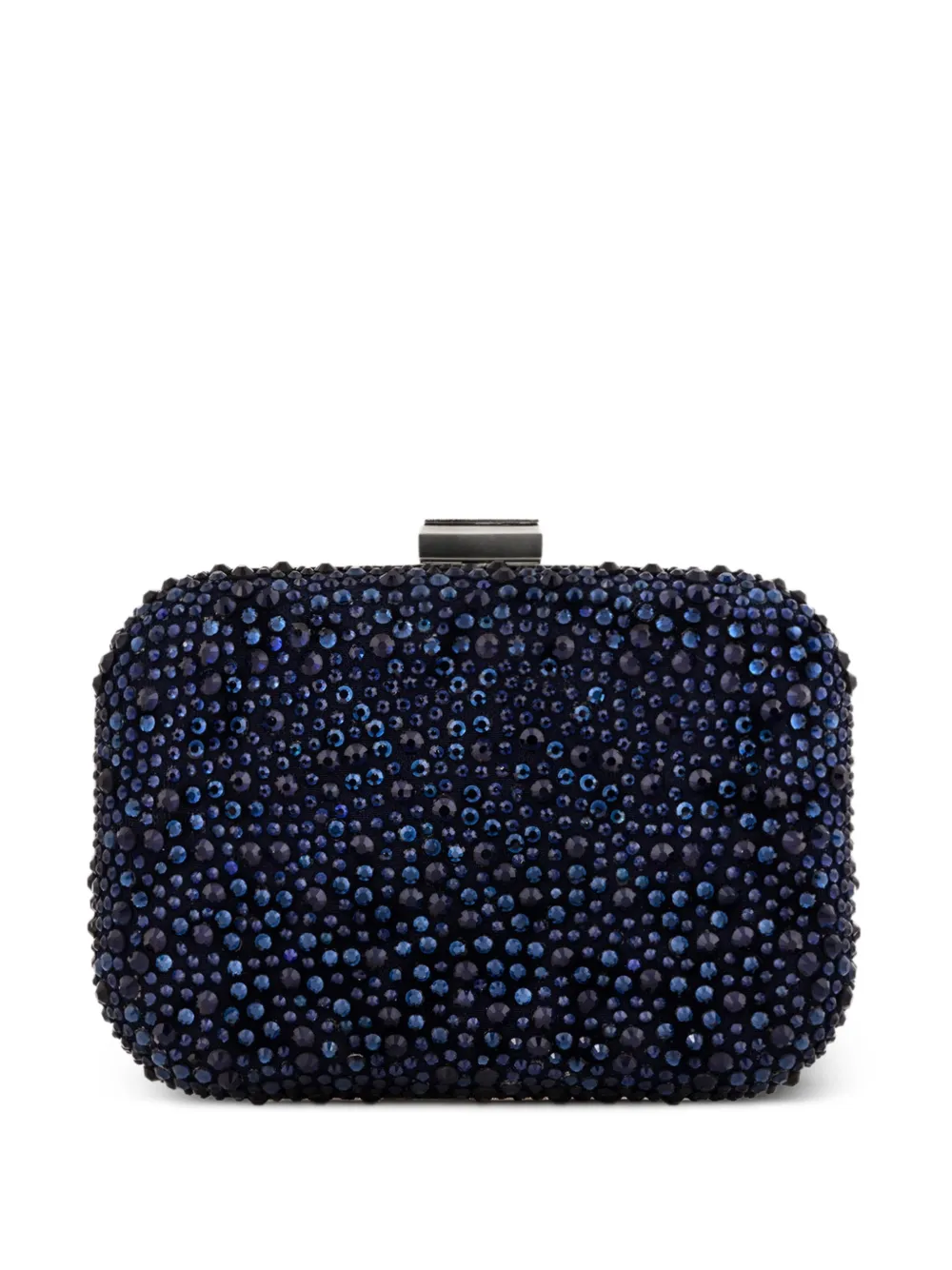 Gemy Maalouf crystal-embellished crepe clutch bag - Blu