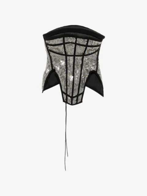 MITILIANE COUTURE sequin-embellished corset top