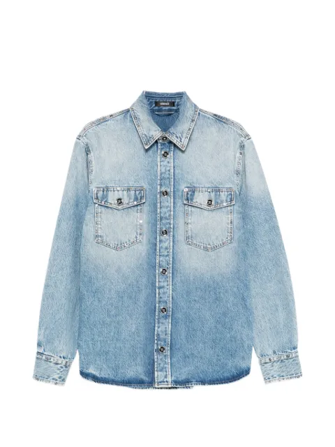 Versace studded-pocket shirt