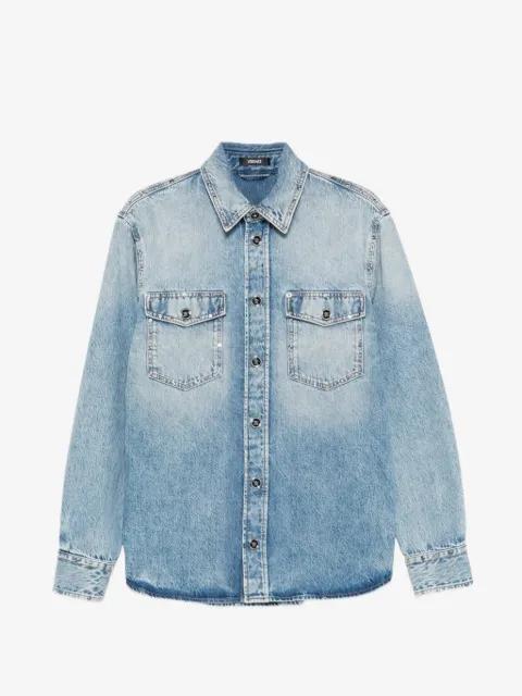 Versace Verzierte Jeans-Hemdjacke