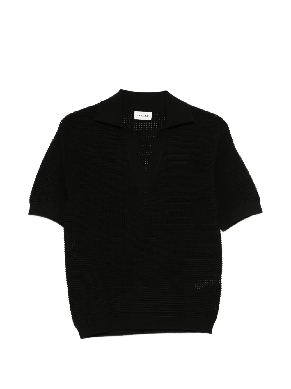 P.A.R.O.S.H. V-neck short-sleeved sweater - Nero