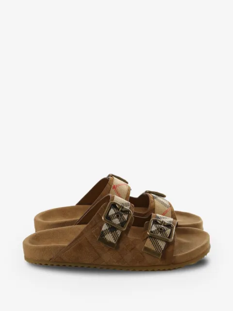 Burberry Check-strap buckle sandals