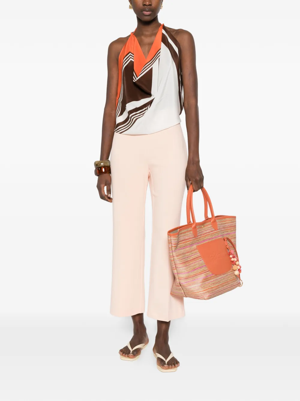 ETRO Broek met wijde pijpen Roze