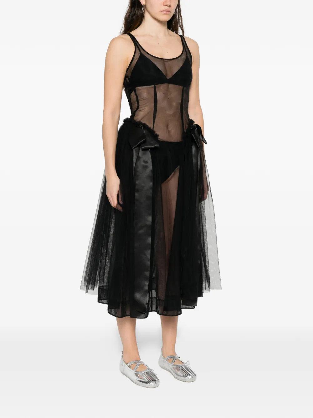 Simone Rocha リボン ドレス | ブラック | FARFETCH JP