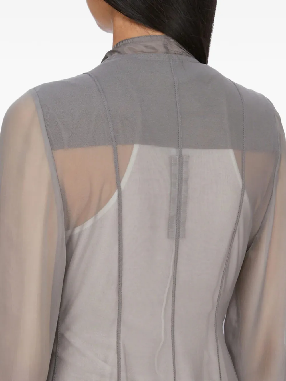 Rick Owens Temple Stag blouse met ritsdetail Grijs