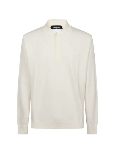 DSQUARED2 long-sleeved cotton polo shirt