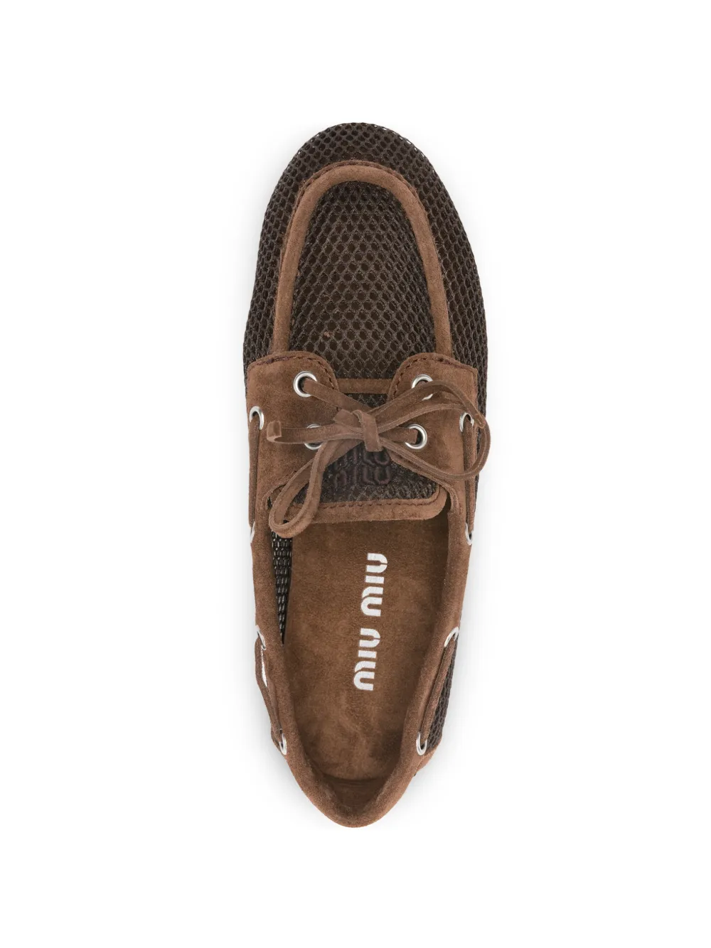 Miu eyelet tie loafers Bruin
