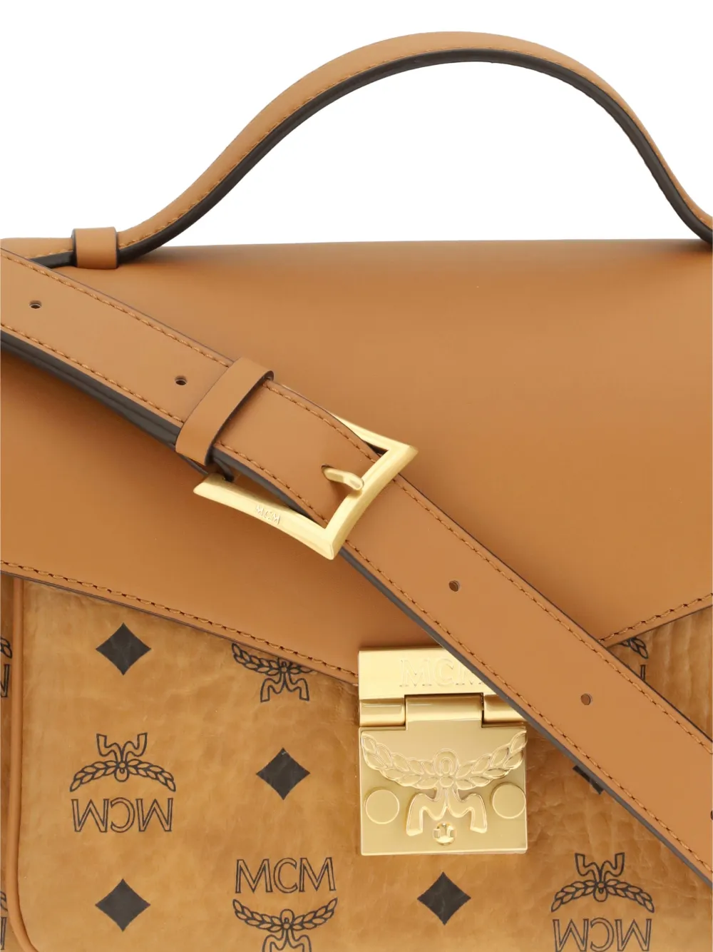 MCM Tracy medium crossbodytas met monogram Beige
