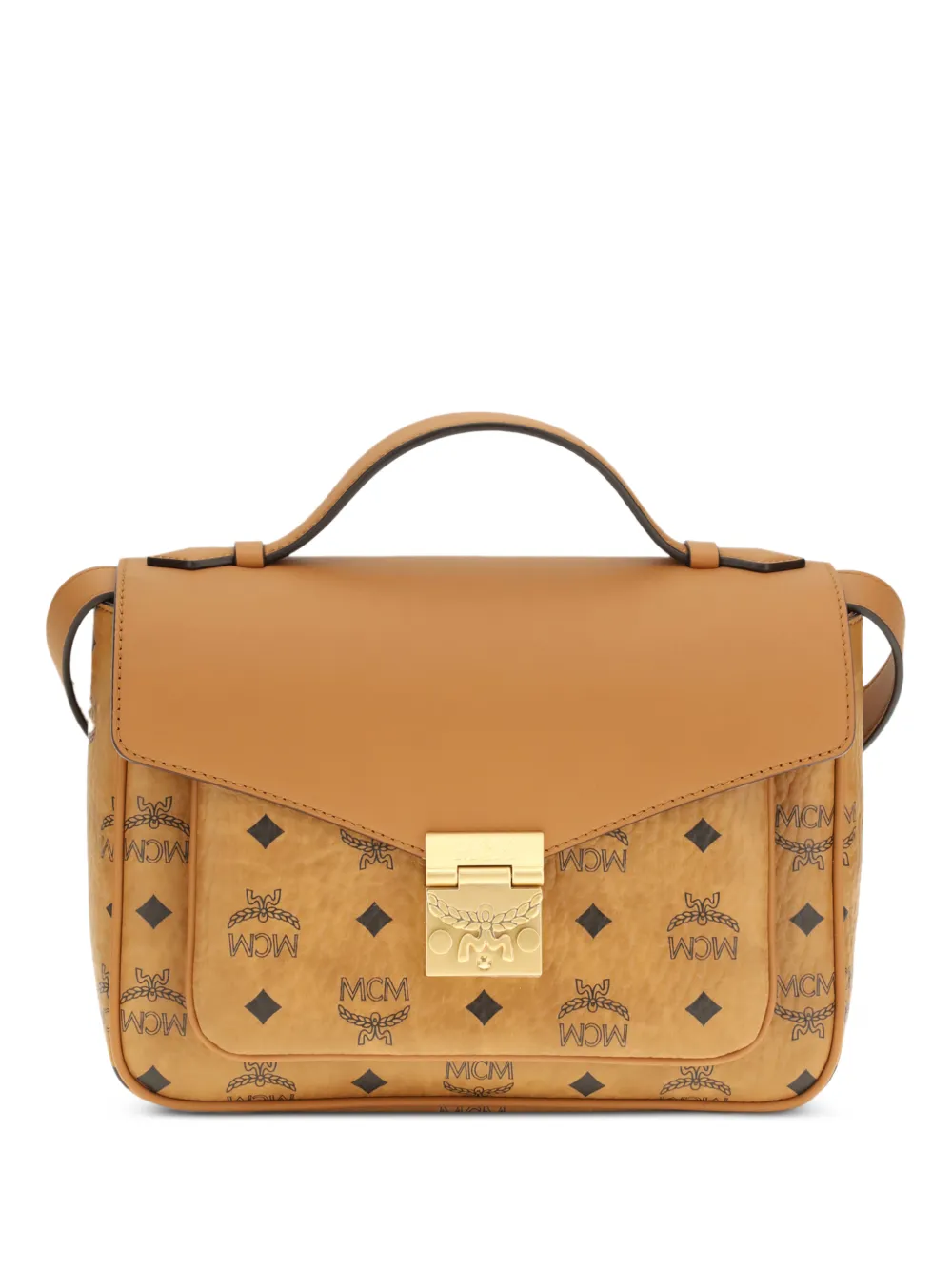 MCM medium Tracy monogram cross body bag - Toni neutri