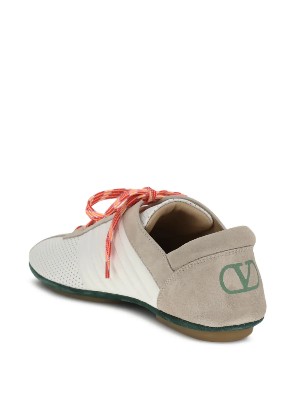 Valentino Garavani perforated logo-detail sneakers Wit