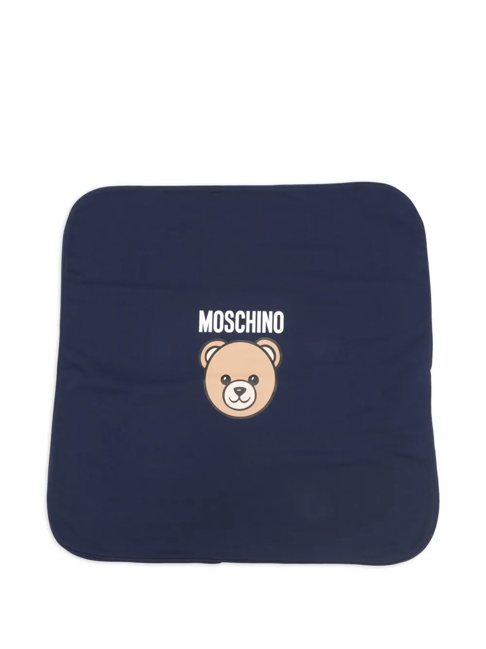 Moschino Kids logo-detail blanket - Bianco
